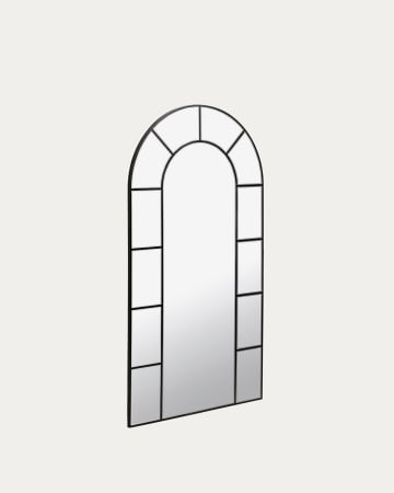 Nediva Spiegel aus schwarzem MDF 88 x 165 cm