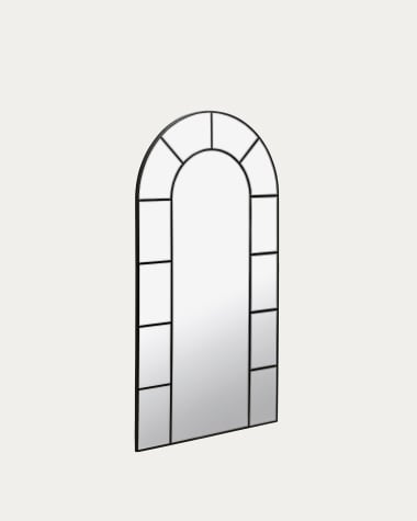 Nediva Spiegel aus schwarzem MDF 88 x 165 cm