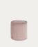 Wilma large pouffe in pink wide seam corduroy, Ø 40 cm