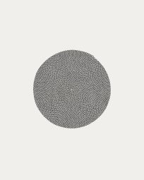 Rodhe 100% PET round rug in grey, Ø 100 cm