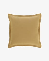 Maelina cushion cover in mustard, 60 x 60 cm