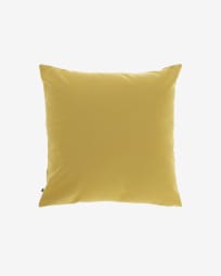 Mustard-yellow Nedra cushion cover 45 x 45 cm