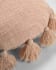 Κάλυμμα μαξιλαριού Chiarina, 100% βαμβάκι, ροζ με φούντες, Ø 45 εκ