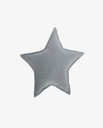 Almofada estrela Noor 100% algodão (GOTS) cinzento 44 x 30 cm