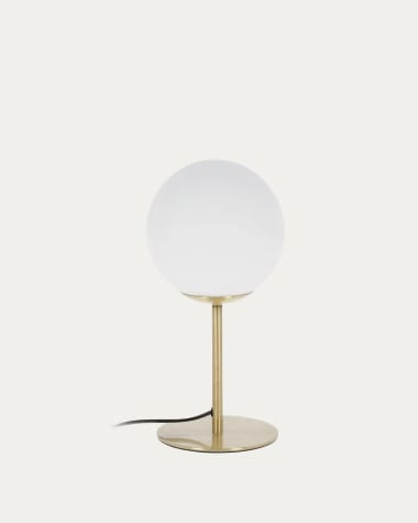 Mahala table lamp in steel and frosted glass UK adapter
