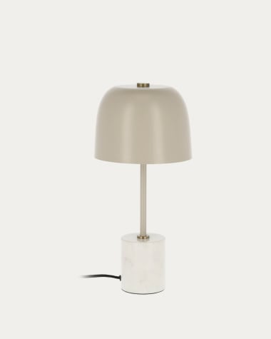Alish table lamp in metal and marble UK adapter