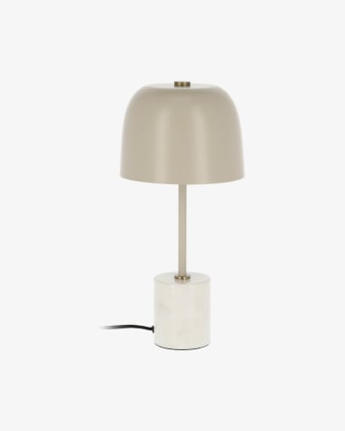 Alish table lamp in metal and marble.