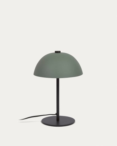 Aleyla table lamp in metal with green finish UK adapter