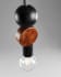 Jellis ceiling lamp with circle in solid mango wood with black and natural finish