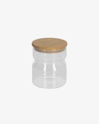 Small Catia transparent glass jar