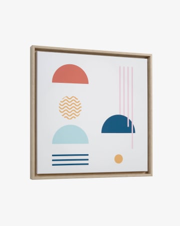 Gelsina blue semi-circle picture wood frame 50 x 50 cm
