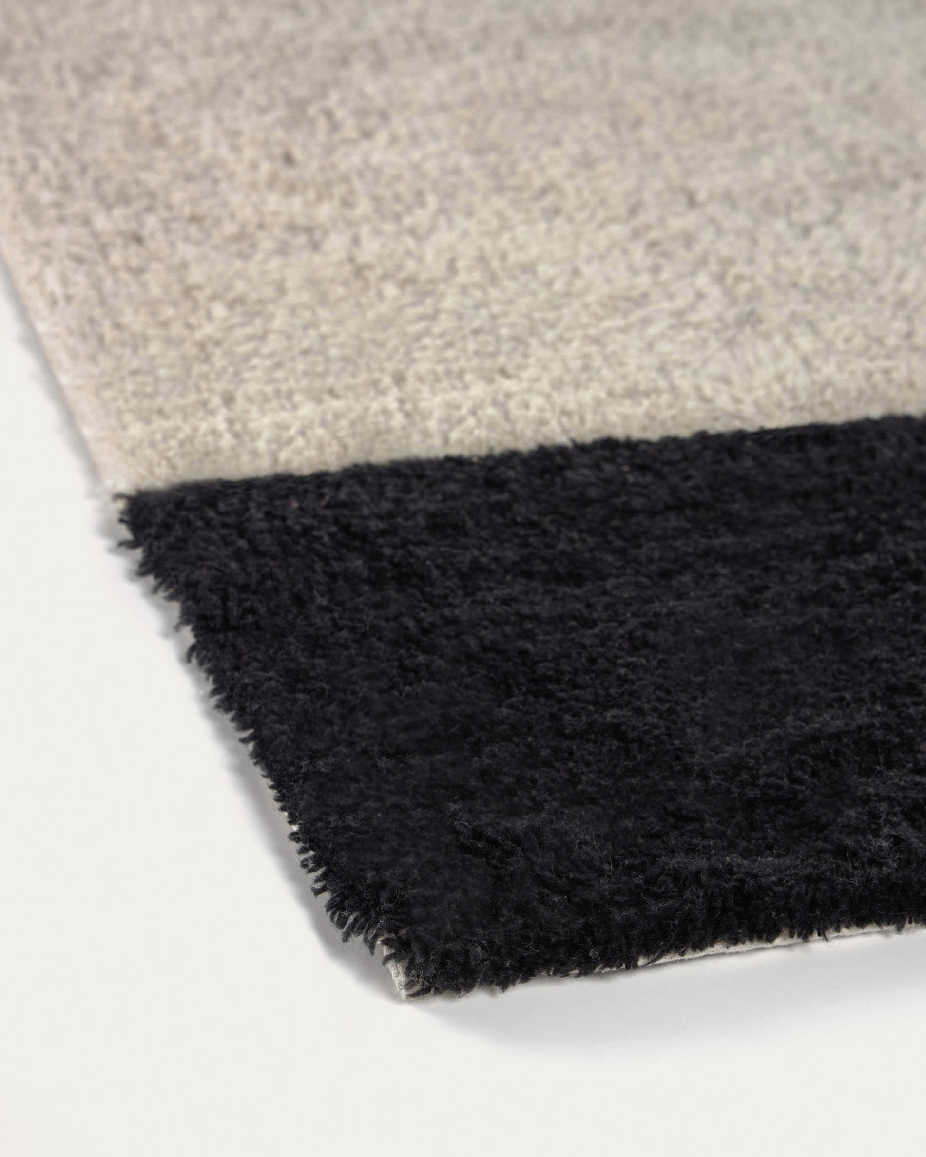Tapete de casa de banho Maica 100% algodão retângulo preto 40 x 60