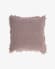 Housse de coussin Shallow 100 % coton à franges roses 45 x 45 cm
