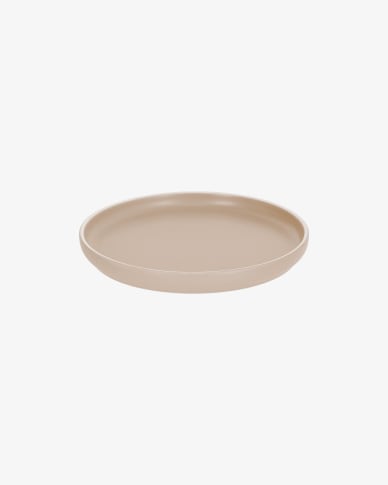 Assiette à dessert Shun en porcelaine beige