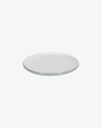Sadashi porcelain dessert plate in grey and white