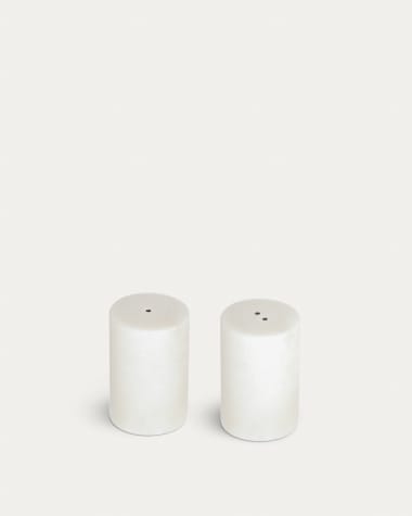 Claria marble salt and pepper shakers