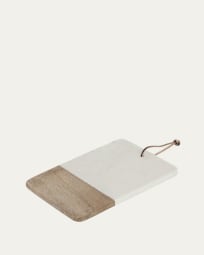 Danelle marble and wood serving board