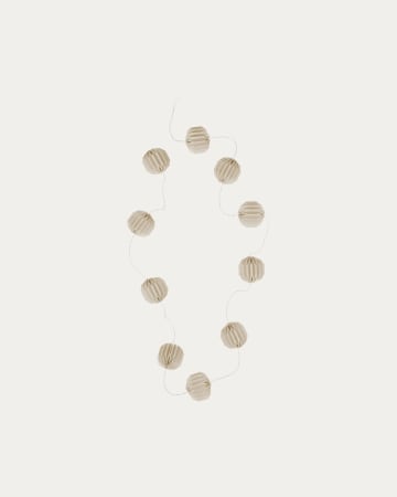 Yulia beige koord LED-lampjes 2,5 m