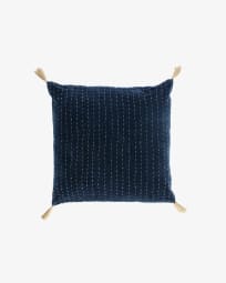 Berenice blue corduroy cushion cover 45 x 45 cm
