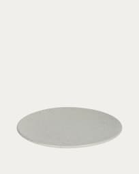 Assiette plate Aratani en céramique gris clair