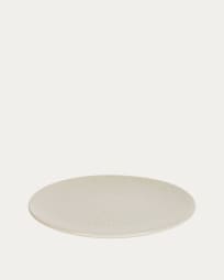 Plato plano Aratani de cerámica blanco