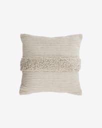 Mariana 100% cotton cushion cover in beige 45 x 45 cm