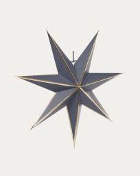 Vica large decorative hanging star in blue
