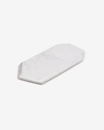 Claria rectangular serving board in white marble