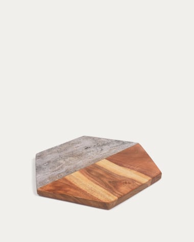 Sinai serving board in wood and stone
