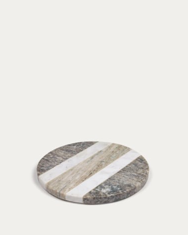 Xamila small round table-saver trivets in multi-colour marble