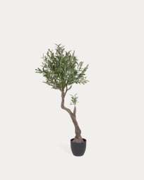 Olivo Kunstpflanze mit Topf schwarz 140 cm