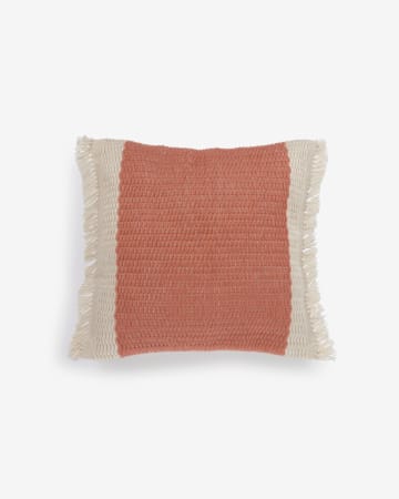 Isaura cushion cover 100% PET in terracotta 45 x 45 cm