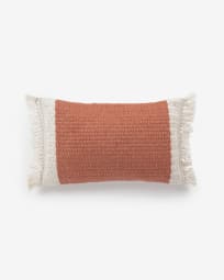 Isaura cushion cover 100% PET in terracotta 30 x 50 cm