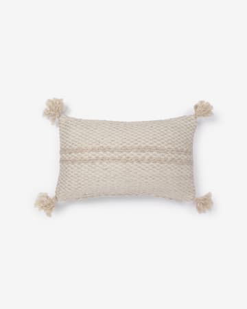 Kaie cushion cover 100% PET in beige 30 x 50 cm