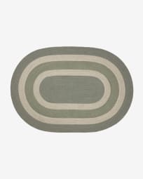Leeith rug made from PET in green 160 x 230 cm