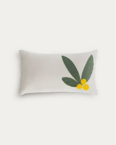Uriana 100% cotton cushion cover in beige 30 x 50 cm