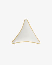 Fresia white triangular cushion