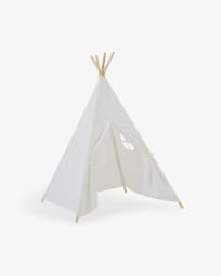 Miris 100% multicolour cotton tipi with solid pine wood legs