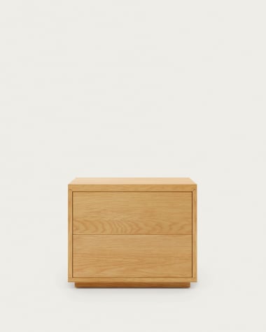 Table de chevet Abilen en placage de chêne 53 x 44 cm FSC 100%