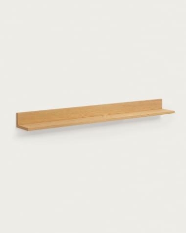 Abilen oak veneer and white lacquer shelf, 120 x 15 cm, FSC™ 100% certified