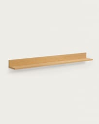 Abilen oak veneer and white lacquer shelf, 120 x 15 cm, FSC™ 100% certified