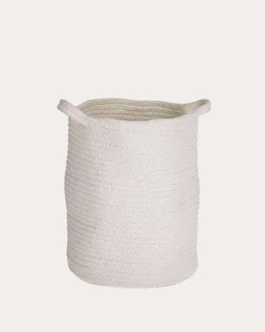 Abeni Korb aus 100% Baumwolle in weiß 30 cm