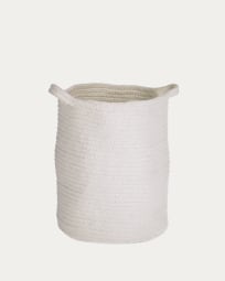 Cesta Abeni 100% algodón blanco 30 cm