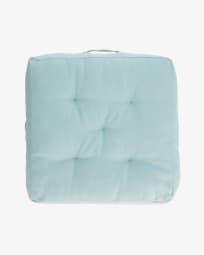 Sarit 100% cotton blue floor cushion 60 x 60 cm