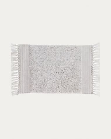 Tapete de casa de banho Nilce branco 40 x 60 cm