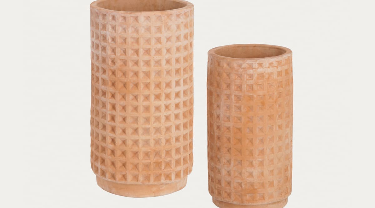 Set Simi di 2 vasi in terracotta Ø 34 cm / Ø 50 cm