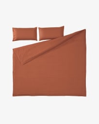Ibelis maroon bedding set 135 x 190 cm organic cotton (GOTS)
