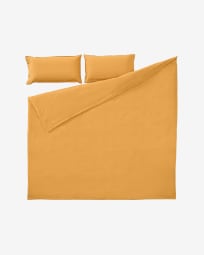 Ibelis mustard yellow bedding set 135 x 190 cm organic cotton (GOTS)