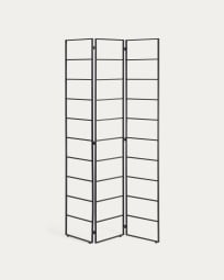 Ondine black metal room divider 124,5 x 184 cm