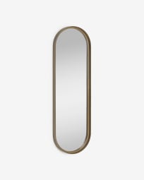 Specchio da parete Tiare in metallo dorato 31 x 101 cm